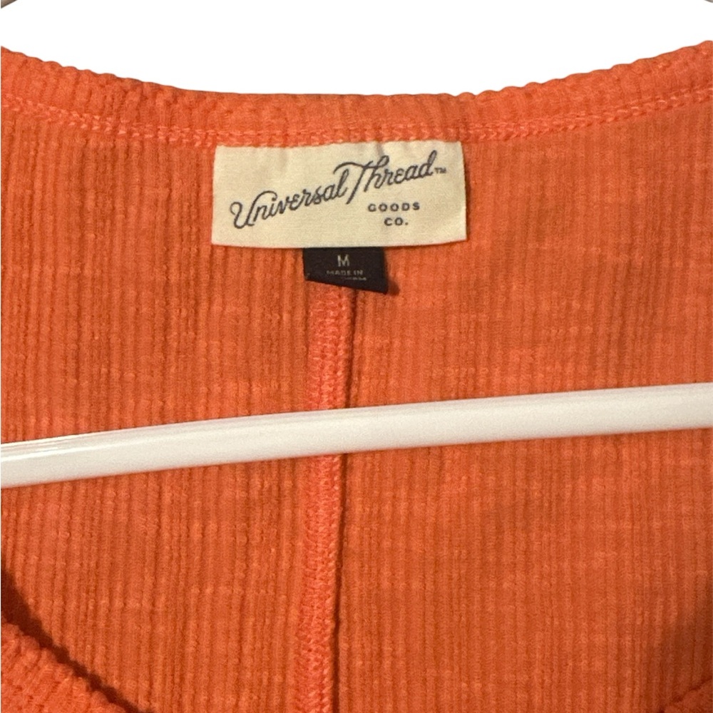 Universal Thread Women's Coral Ribbed Tee - Picture 2 of 4
